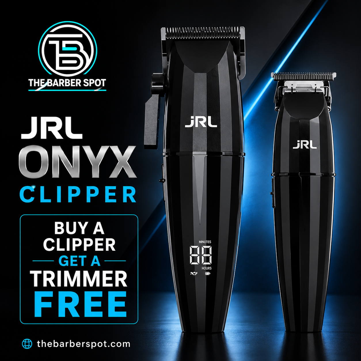 JRL Onyx Clipper (BUY A CLIPPER GET A TRIMMER FREE)