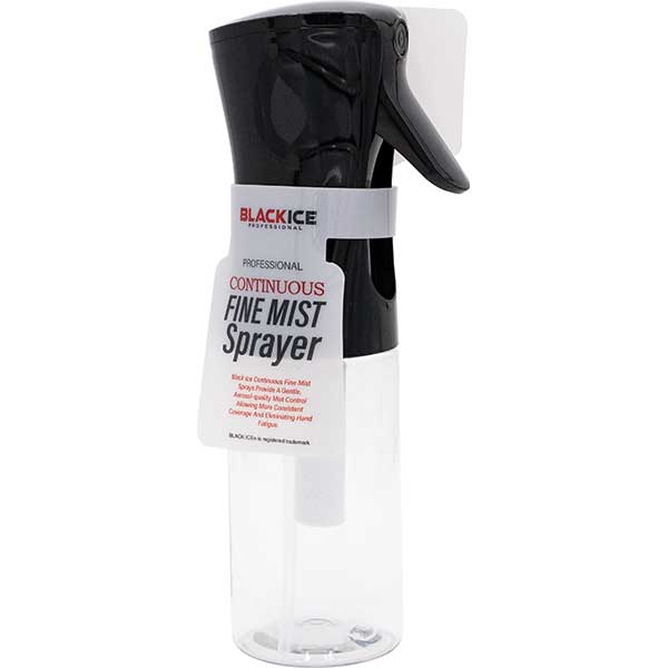 Black Ice Fine Mist Bottle Clear