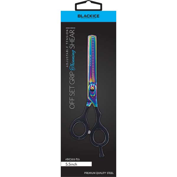 Black Ice Professional Rainbow 5.5 inch Thinning Shear