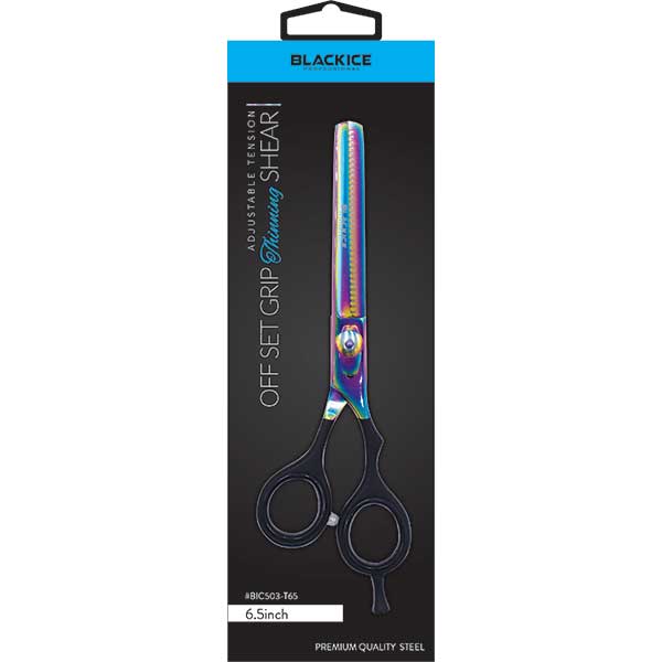 Black Ice Professional Rainbow 6.5 inch Thinning Shear