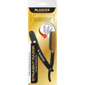 Black Ice Professional Black Handle Gold Lock Straight Razor