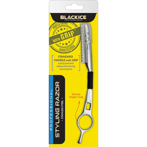 Black Ice Professional Styling Razor with Grip