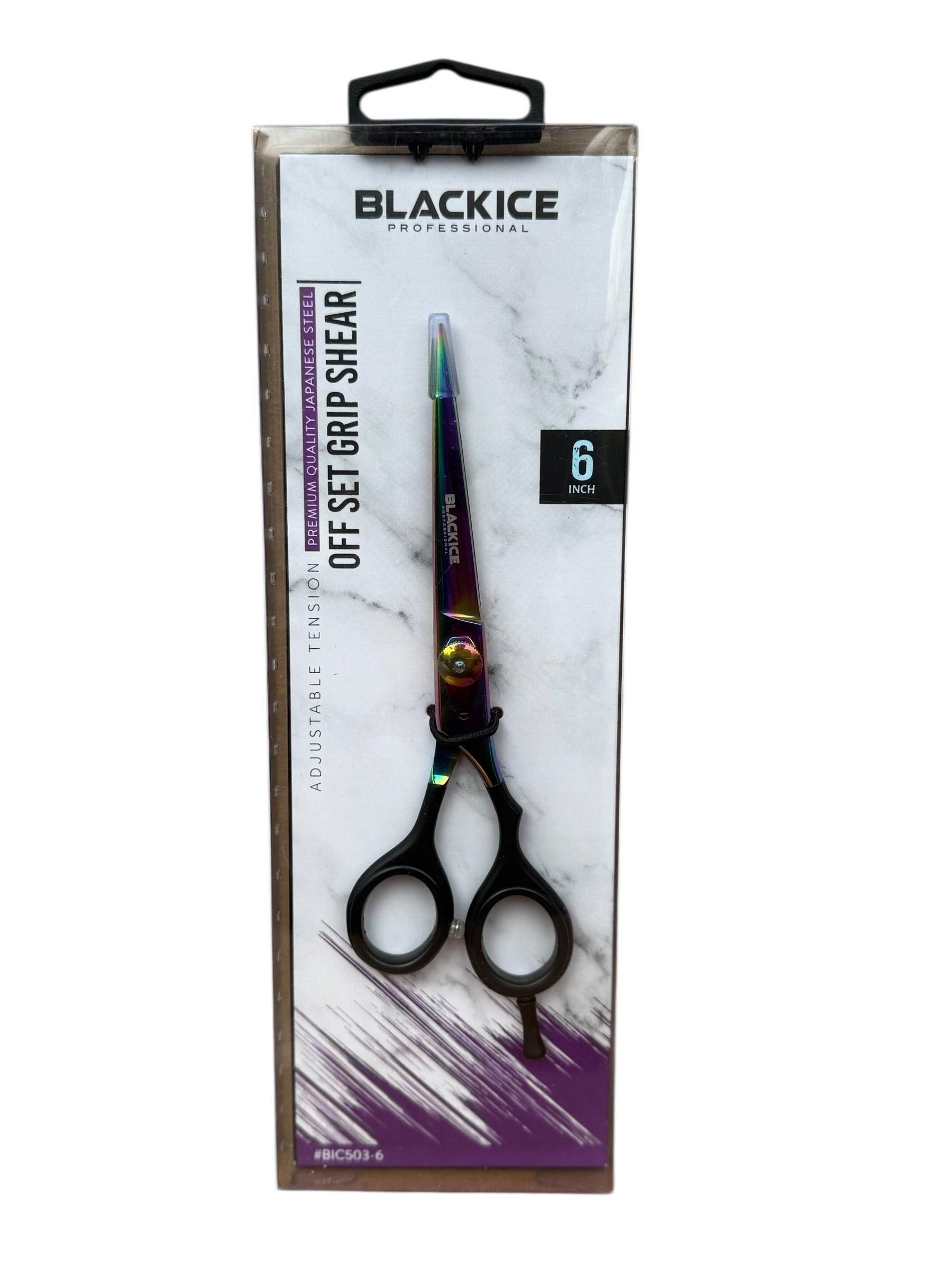 Black Ice Professional Rainbow 6 inch Shear