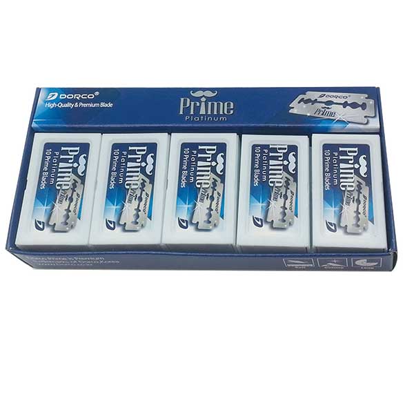 Dorco Prime Double Edge Blade [10 Packs of 10 Blades]